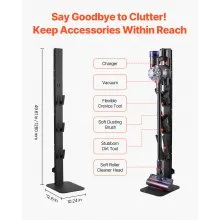 Vacuum Stand for Dyson Multi-Models Stable Storage Bracket Holder Black