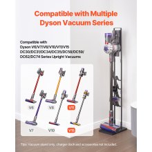 Vacuum Stand for Dyson Multi-Models Stable Storage Bracket Holder with 4 Hooks