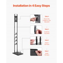 Vacuum Stand for Dyson Multi-Models Stable Storage Bracket Holder with 4 Hooks