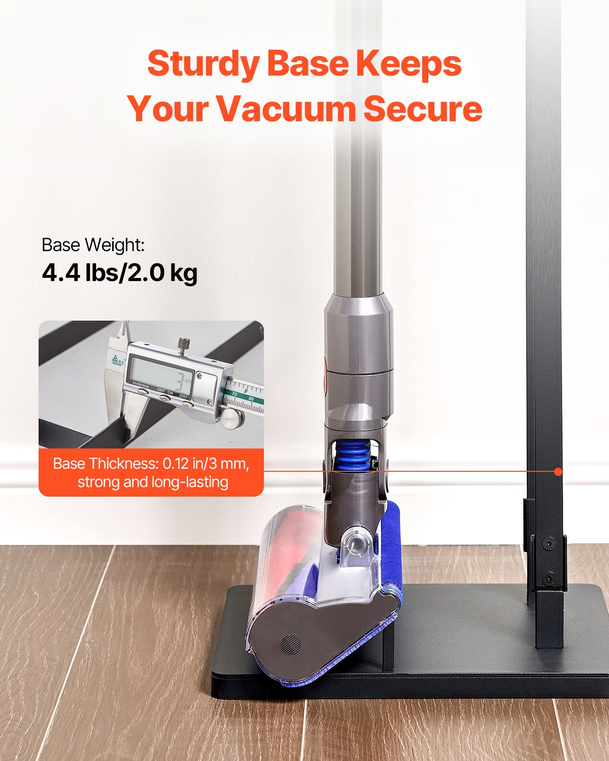 VEVOR Vacuum Stand, Compatible With Dyson V6 V7 V8 V10 V11 V15, Stable Vacuum Stand Holder with 4 Hooks for Dyson DC30 DC31 DC34 DC35 DC58 DC59 DC62 D74 Cordless Upright Vacuum Cleaners & Accessories