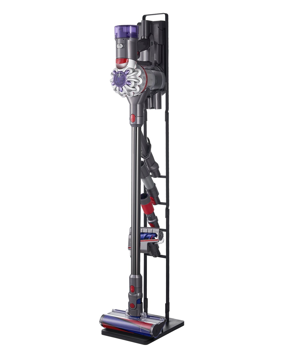 VEVOR Vacuum Stand, Compatible With Dyson V6 V7 V8 V10 V11 V15, Stable Vacuum Stand Holder with 4 Hooks for Dyson DC30 DC31 DC34 DC35 DC58 DC59 DC62 D74 Cordless Upright Vacuum Cleaners & Accessories