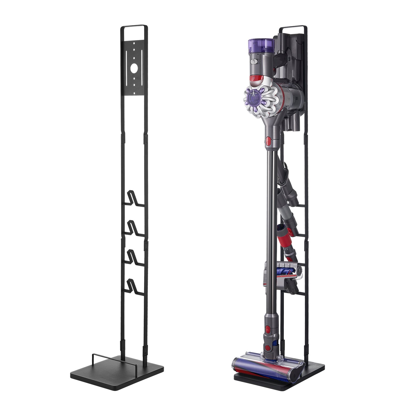 VEVOR Vacuum Stand, Compatible With Dyson V6 V7 V8 V10 V11 V15, Stable Vacuum Stand Holder with 4 Hooks for Dyson DC30 DC31 DC34 DC35 DC58 DC59 DC62 D74 Cordless Upright Vacuum Cleaners & Accessories