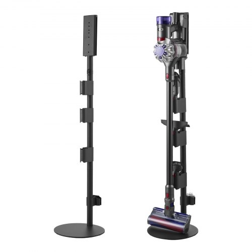 VEVOR Vacuum Stand – Compatible With Dyson V7 V8 V10 V11 V12 V15, Stable Floor Holder With 4 Anti-Slip Pads & 3 Clips For 6 Brush Heads