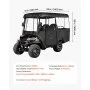 VEVOR Golf Cart Cover, Visible Full-Enclosure 2+2/4 Passenger Golf Cart, 600D Waterproof Oxford Fabric Club Car Cover Fits Most Carts Club Car, Yamaha, EZGO, Honda, PVC Coating & Windproof Hook Design