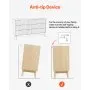 VEVOR 6 Fluted Drawer Dresser, Wooden Chest of Drawers with Sliding & Anti-tip Device, Modern Minimalist Dresser Chest, Fluted Closet Storage for Living Room, Hallway, Bedroom, Entryway, Light Wood