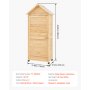 Outdoor Wooden Storage Shed Waterproof Garden Tool Shed 28x63 inch Sloping Roof