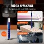 VEVOR 40pcs End Mills CNC Router Bits, 1/8" Shank, CNC Cutter Milling Carving Bit Set, Including 2-Flute Flat Nose & Ball Nose End Mill, Nano Blue Coat & Titanium Coat CNC Bits, for Milling Machine