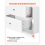 VEVOR 7 Drawer Dresser Wooden Chest of Drawers with Sliding with Anti-tip Device