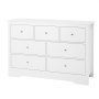 VEVOR 7 Drawer Dresser, Wooden Chest of Drawers with Sliding with Anti-tip Device, Modern Minimalist Dresser Chest, Closet Storage Organizer for Living Room, Hallway, Bedroom, Entryway, Light Wood