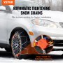 VEVOR Auto Tightening Snow Chains Diamond Mesh Anti-slip Traction Wheel Chains