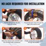 VEVOR 16 PCS Snow Chains Tire Width 8-8.8 in/205-225 mm for Car/Pickup/SUV/Truck