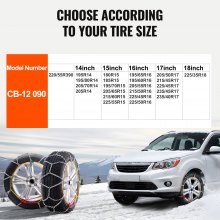 VEVOR Snow Chains Manganese Alloy Steel 2PCS Traction Snow Wheels Chains Silver