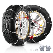 VEVOR Snow Chains Manganese Alloy Steel Traction Tire Chains Silver Set of 2