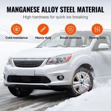 VEVOR 2PCS Snow Chains Manganese Alloy Steel Traction Snow Wheels Chains Silver