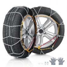 VEVOR Snow Chains Manganese Alloy Steel Traction Snow Wheels Chains Silver 2PCS