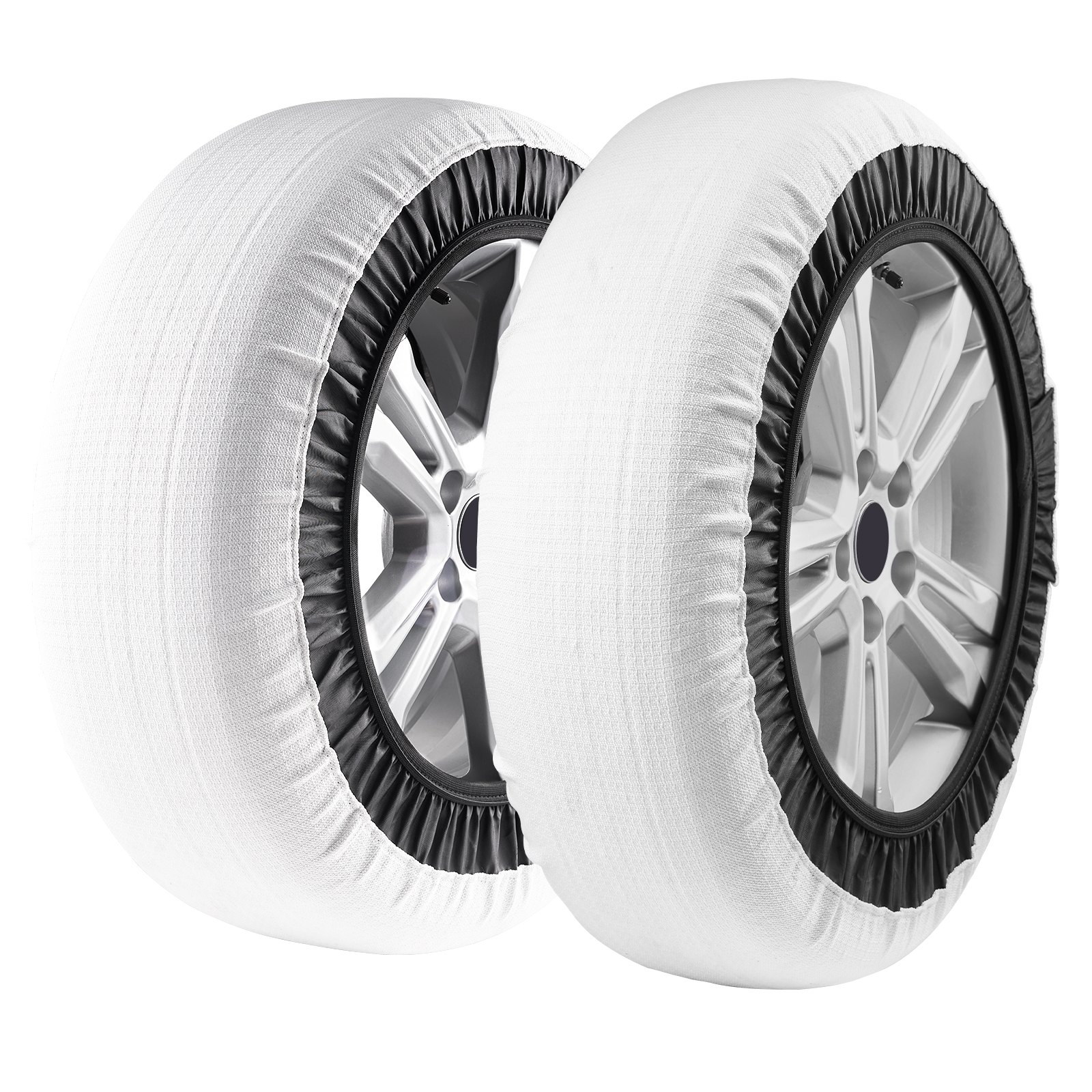 VEVOR 2PCS Thickened Snow Socks for Tires Snow Traction Tire Cover-Large