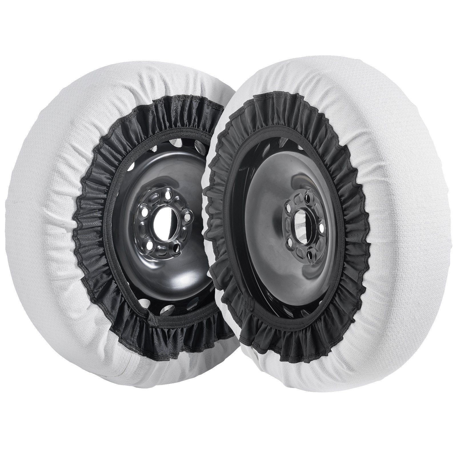 VEVOR 2PCS Thickened Snow Socks for Tires Snow Traction Tire Cover-Medium