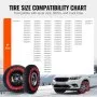 VEVOR Thickened Snow Socks for Tires, Polyester Fiber Tire Socks with Elastic Straps, Snow Traction Tire Cover for Car, SUV, Pickup and Truck (Pack of 2)-Extra Large