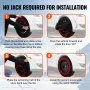 VEVOR Thickened Snow Socks for Tires, Polyester Fiber Tire Socks with Elastic Straps, Snow Traction Tire Cover for Car, SUV, Pickup and Truck (Pack of 2)-Extra Large