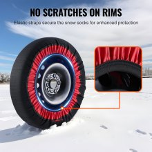 VEVOR 2PCS Thickened Snow Socks for Tires Snow Traction Tire Cover-Extra Large