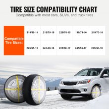 VEVOR Thickened Snow Socks for Tires Full Coverage Snow Traction Tire Cover