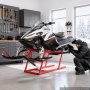 VEVOR Snowmobile Lift Stand with 14–71.1cm Lift Height & Manual Hand Crank, 454kg Load Capacity, Heavy-Duty Steel Support, Foldable Snowmobile Lifting Stand for Easy Track Maintenance & Parts Repair