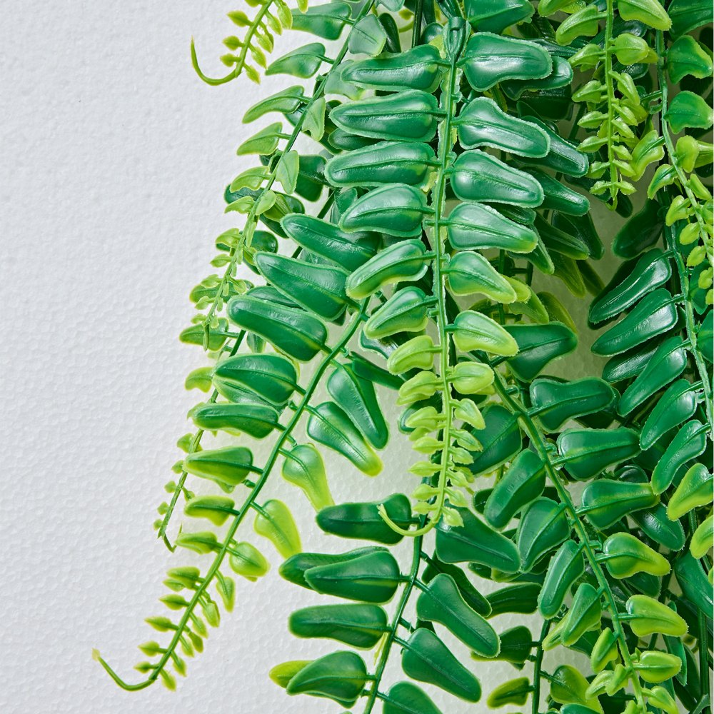 VEVOR Artificial Ferns, 12 Pcs Fake Hanging Boston Fern Bush Plant with 813 mm Hanging Length, Plastic Faux Greenery for Indoor/Outdoor Decor, For Wall, Wedding Party, Home, Porch Garden, No Basket
