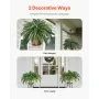 VEVOR Artificial Ferns, Natural Spread Diameter 37-41 Inch, Large Hanging Fake Boston Ferns, Sunlight Resistant Fake Plant Wall Decor with 80 Branches and Flowerpot, Faux Fern for Home Office Outdoor
