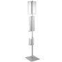 VEVOR Automatic Hand Dispenser with Stand, Infrared Sensing Sanitizing Station with Signboard & Tissue Box, 1000 mL Hand Sanitizer Dispenser, 55''-63'' H Hand Sanitizer Stand for Home & Public Areas