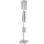 VEVOR Automatic Hand Dispenser with Stand, Infrared Sensing Sanitizing Station with Signboard & Tissue Box, 1000 mL Hand Sanitizer Dispenser, 55''-63'' H Hand Sanitizer Stand for Home & Public Areas