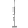 VEVOR Automatic Hand Dispenser with Stand, Infrared Sensing Sanitizing Station with Signboard & Tissue Box, 1000 mL Hand Sanitizer Dispenser, 55''-63'' H Hand Sanitizer Stand for Home & Public Areas