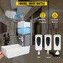 VEVOR automatisk hånddispenser med stativ, infrarød sensor for desinfisering med skilt og papirboks, 1000 ml hånddesinfeksjonsdispenser, 55''-63'' høyt hånddesinfeksjonsstativ for hjem og offentlige områder
