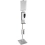 VEVOR Automatic Hand Dispenser with Stand, Infrared Sensing Sanitizing Station with Signboard & Tissue Box, 1000 mL Hand Sanitizer Dispenser, 55''-63'' H Hand Sanitizer Stand for Home & Public Areas