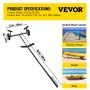VEVOR Boat Trailer Dolly, 360 lbs Load Capacity Boat Trailer, Hand Dolly Set with 14\" Wheels, Heavy Duty Boat Mover Suitable for Boats Under 15ft, Fishing Boats, Small Motors and Sailing Boats
