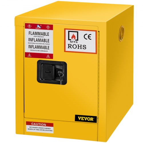 11 Gallon Safety Cabinet 16.9" X 16.9" X 18.1" Hazardous Hinges Manual Hot