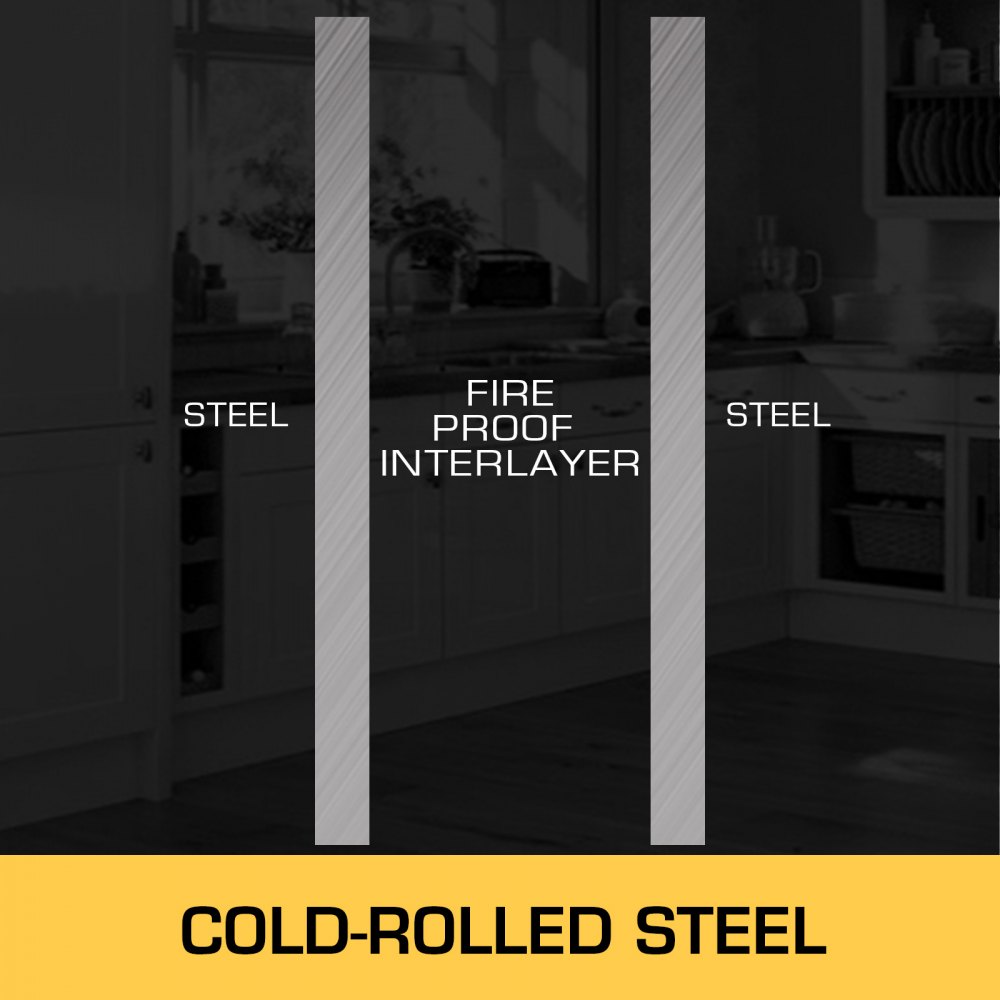 VEVOR 41.6 L Safety Cabinet 42.9 x 42.9 x 46 cm Hazardous Hinges Manual Hot