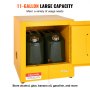 11 Gallon Safety Cabinet 16.9" X 16.9" X 18.1" Hazardous Hinges Manual Hot