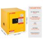 VEVOR Flammable Cabinet 16.9" x 16.9" x 18.2", Galvanized Steel Safety Cabinet, Adjustable Shelf Flammable Storage Cabinet, for Commercial Industrial and Home Use