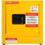 VEVOR Flammable Safety Cabinet, 11 Gal, Cold-Rolled Steel Flammable Liquid Storage Cabinet,  16.9 x 16.9 x 18.2 in Explosion Proof with 1 Door for Industrial Use, NFPA Code 30 OSHA Standards Yellow