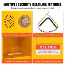 11 Gallon Hazardous Storage Cabinets Safety Cabinet Warning Label Welded Hinges