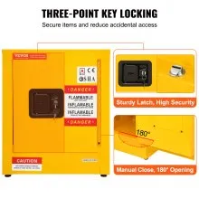 11 Gallon Hazardous Storage Cabinets Safety Cabinet Warning Label Welded Hinges