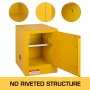 36 Gallon Yellow Safety Storage Cabinet Single Door Leak-proof Warning Label