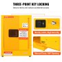 12 Gallon Safety Cabinet for Flammable Liquids Single door and Manual Close Yellow Hazardous Storage