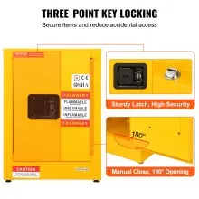 VEVOR 16.9" x 16.9" x 22" Flammable Cabinet Galvanized Steel, Safety Cabinet, Adjustable Shelf Flammable Storage Cabinet, for Commercial Industrial and Home Use
