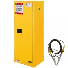 VEVOR Flammable Cabinet 18" x 18" x 35", Galvanized Steel Safety Cabinet, Adjustable Shelf Flammable Storage Cabinet, for Commercial Industrial and Home Use
