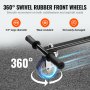 VEVOR hoverboard seat attachment with 3.9" wear-resistant swivel rubber front wheels for smooth movement