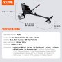 VEVOR hoverboard seat attachment with 220 lbs capacity, dimensions, and accessories listed on the manual.