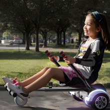 VEVOR Fixation de siège pour hoverboard, compatible avec tous les hoverboards de 6,5", 8", 8,5" et 10", contrôle des poignées, longueur du cadre réglable et capacité de charge de 220 lb, accessoire Hover Board Go Karts, pour enfants et adultes