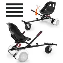 VEVOR - Accesorio para asiento de patineta eléctrica de 6,5", 8", 8,5" y 10", sistema de absorción de impactos dual, control de agarre, longitud ajustable, capacidad de carga de 270 libras, accesorio para patineta eléctrica, para niños y adultos