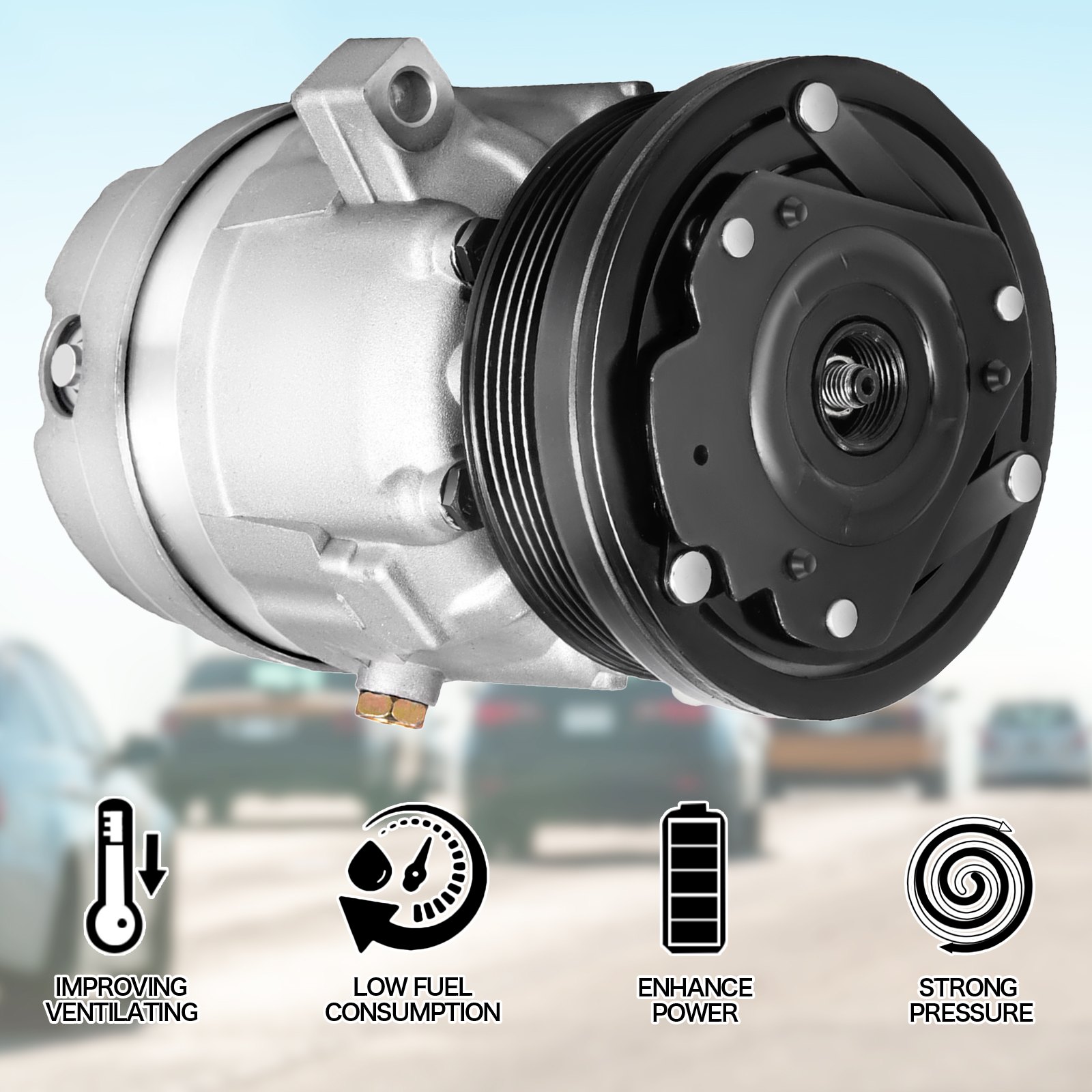 A/C Compressor Fits Suzuki Forenza 2004-2006,2008; Fit Reno 2005-2008
	
		 Fit Chevrolet Optra 2004-2007 
	
L4 2.0L 97272